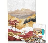 Red Gold Decor Puzzles for Adults 1000 Puzzles Strengthen Memory Anxiety Relief Smooth Edge Warm Surprise (50x75cm)