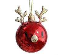Red Gold Elk Christmas Tree Hanging, Beautiful Christmas Balls With Various Style, Shatterproof For Xmas Tree Wreaths Garlands Home Decor (Red s)