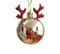 Red Gold Elk Christmas Tree Hanging, Beautiful Christmas Balls With Various Style, Shatterproof For Xmas Tree Wreaths Garlands Home Decor (Champagnes s)
