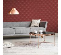 Red Gold Fan Wallpaper Art Deco Vinyl Geometric Paste The Wall AS Creation