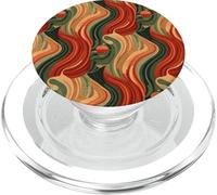 Red Gold Green Abstract Island Pattern Geometric Wave Design PopSockets PopGrip for MagSafe