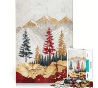 Red Gold Landscape 1000 Piece Jigsaw Puzzles for Teenagers Boost Memory Gentle Relax Premium Cut Bday Surprise (38x52cm)