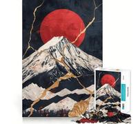 Red Gold Landscape 1000-piece Puzzle for Teenagers Mind Exercise Toy Mind Calm Design Assembly Cherished Gift (50x75cm)