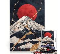 Red Gold Landscape 1000-piece Puzzle for Teenagers Mind Exercise Toy Mind Calm Design Assembly Cherished Gift (50x75cm)