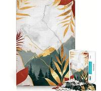 Red Gold Landscape 1000-piece Puzzle for Teenagers Mind Exercise Toy Mind Calm Design Assembly Cherished Gift (38x26cm)