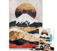 Red Gold Landscape 1000 Pieces Jigsaw Puzzles for Adults Mind Exercise Toy Relax Time Precision Cut Stylish Gift (38x52cm)