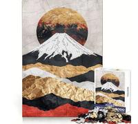 Red Gold Landscape 1000 Pieces Jigsaw Puzzles for Adults Mind Exercise Toy Relax Time Precision Cut Stylish Gift (38x52cm)
