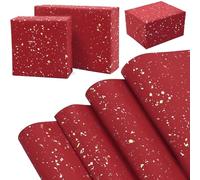 Red Gold Wrapping Paper,4Pcs 52 * 76cm Wrapping Paper Large for Valentine's day Christmas Birthday Wedding Decoration