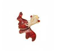 Red Goldfish Brooch Women's Good Luck Koi Corsage All-match Accessories Jacket Creative Pin