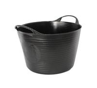 Red Gorilla 14L Small Flexible 2-Handled Recycled Tub in Black Weather Resistant Suitable for Animal Horse or Pet Food Storage and Preparation DIY Builders Gardening 3.5 Gallon