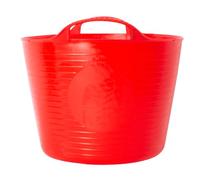 Red Gorilla 14L Small Flexible 2-Handled Recycled Tub in Red Weather Resistant Suitable for Animal Horse or Pet Food Storage and Preparation DIY Builders Gardening 3.5 Gallon