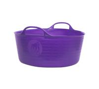 Red Gorilla 15L Small Shallow Flexible 2-Handled Recycled Tub in Purple Weather Resistant Suitable for Animal Horse Food Storage Preparation DIY Builders Gardening