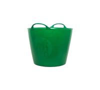 Red Gorilla 26L Medium Flexible 2-Handled Recycled Tub in Green Weather Resistant Suitable for Animal Horse or Pet Food Storage and Preparation DIY Builders Gardening