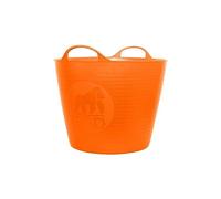 Red Gorilla 26L Medium Flexible 2-Handled Recycled Tub in Orange Weather Resistant Suitable for Animal Horse or Pet Food Storage and Preparation DIY Builders Gardening BPA Free