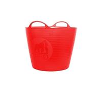 Red Gorilla 26L Medium Flexible 2-Handled Recycled Tub in Red Weather Resistant Suitable for Animal Horse or Pet Food Storage and Preparation DIY Builders Gardening BPA Free