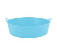 Red Gorilla 35 Litre Large Shallow Flexible 2-Handled Recycled Tub Dog Pool Bath Weather Resistant Multi Purpose for DIY Builders Gardening (Sky Blue)