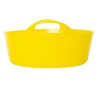 Red Gorilla 5L Mini Flexible 2-Handled Recycled Tub Weather Resistant Suitable for Animal Horse or Pet Food Storage and Preparation DIY Builders Gardening (Yellow)