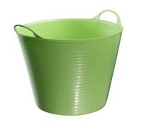 Red Gorilla 75L Flexible Tub 2-Handled in Pistachio Weather Resistant Suitable for Animal Horse or Pet Food Storage and Preparation DIY Builders Gardening