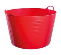 Red Gorilla 75L Flexible Tub 2-Handled in Red Weather Resistant Suitable for Animal Horse or Pet Food Storage and Preparation DIY Builders Gardening
