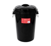 Red Gorilla 80L Bin with Lid - Black