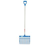 Red Gorilla Bedding Fork with D Handle Blue Lightweight For Stable Bedding Mucking Out Metal Pitchfork for Hay and Garden Compost 157cm Long