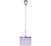 Red Gorilla Bedding Fork with D Handle Purple Lightweight For Stable Bedding Mucking Out Pitchfork for Hay and Garden Compost 157cm Long