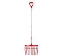Red Gorilla Bedding Fork with D Handle Red Lightweight For Stable Bedding Mucking Out Metal Pitchfork for Hay and Garden Compost 157cm Long