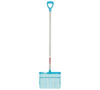 Red Gorilla Bedding Fork with D Handle Sky Blue Lightweight For Stable Bedding Mucking Out Metal Pitchfork for Hay and Garden Compost 157cm Long