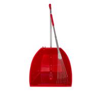 Red Gorilla Red 80cm Big TIDEE with Long Metal Rake Horse Manure Shovel Scoop Multi Purpose Large Lightweight Dustpan for Paddock Stable Horsebox Equestrian or Garden Waste Leaf Rake
