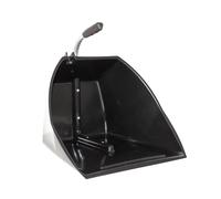 Red Gorilla Official Big TIDEE Large Scoop Pan in Black with Short Handle Wide Deep Dustpan for Garden Stable Home or Building Site