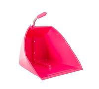 Red Gorilla Official Big TIDEE Large Scoop Pan in Pink with Short Handle Wide Deep Dustpan for Garden Stable Home or Building Site