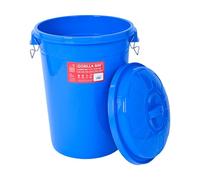 Red Gorilla Bin 80 Litre with Clip Lid Blue Stackable Storage Plastic Lightweight Weather Resistant Frost Proof for Indoor Outdoor Waterproof Waste Bin for Garden Garage Kitchen Home Recycling