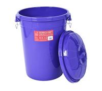 Red Gorilla Bin 80 Litre with Clip Lid Purple Stackable Storage Plastic Lightweight Weather Resistant Frost Proof for Indoor Outdoor Waterproof Waste Bin for Garden Garage Kitchen Home Recycling