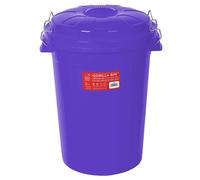 Gorilla Bin™ 50L Bin with Clip Lid Purple