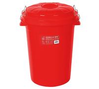Gorilla Bin™ 50L Bin with Clip Lid Red