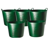 Red Gorilla Branded Tubs 5 x 26L Green | Stable Use | Garden or Building Site