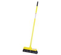 Red Gorilla Broom Short Handled Sweeping Brush Hard Bristles 30cm Head Weather Resistant for Indoors Outdoors Yard 1.3m Long (Yellow)