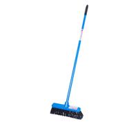 Red Gorilla Broom Short Handled Sweeping Brush Hard Bristles 30cm Head Weather Resistant for Indoors Outdoors Yard 1.3m Long (Blue)