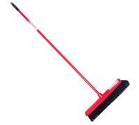 Red Gorilla Broom in Red Long Handled Sweeping Brush Hard Bristles 30cm Head Weather Resistant for Indoors Outdoors Yard 1.57m Long