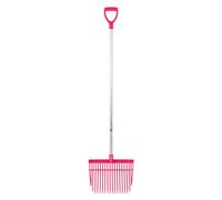 Red Gorilla D Handle Bedding Fork - Pink