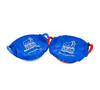 Red Gorilla Fabric Tub Covers Twin Pack Breakfast and Dinner Elasticated Stretch Durable Polyester Ideal for Animal Feed Buckets or Tubs Showerproof Size M-L (Blue)