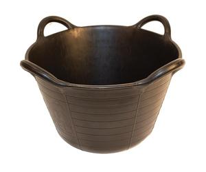 Red Gorilla Flexible Rubber Type Skip Bucket Tub Large 4 Handled Sturdy Utility Lifting Basket for Bricks Tools Mortar Rubble for Garden Stable Building Site Eco Friendly 37 Litre Capacity