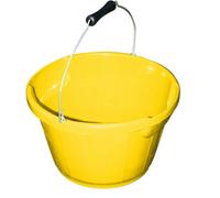 Red Gorilla Plas 10L 2 Gallon Feed Utility Bucket Yellow Small Shallow Dual Pouring Recycled Durable Plastic