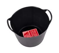 Red Gorilla - Gorilla Tub Small 14L - Flexible Heavy-Duty Ldpe Utility Tub For Diy, Building & Home Projects - Black
