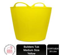 Red Gorilla SP26Y Gorilla Tub® Medium 26 Litre - Yellow