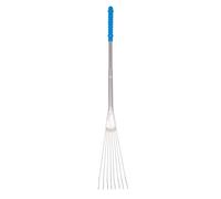 Red Gorilla Metal Garden Rake Blue Long Extended Handle for Mucking Out Stable Yard 76cm
