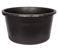 Red Gorilla Multi Tub 90L Heavy Duty Medium Round Black Rigid Tub for Building Industrial and Construction Strong Durable 38cm x 65cm