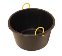 Red Gorilla Multi Tub 90L Heavy Duty Medium Round Black Rigid Tub with Rope Handles for Building Industrial and Construction Strong Durable 38cm x 65cm