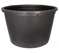 Red Gorilla Multi Tub Heavy Duty Deep Round Black Rigid Tub Extra Large Strong Plastic for Trade Agricultural or Building Site Use Mixing Storage 230 litre 54cm x 78cm