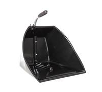 Red Gorilla Official Big TIDEE Large Scoop Pan in Black with Short Handle Wide Deep Dustpan for Garden Stable Home or Building Site